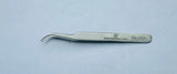 Professional Tweezers Slant Tip - Etched Tip Brow and Eyebrow Tool for Men and Women - Precision Tweezers for Fine Hair, Chin, Lash Extensions - Stainless Steel Handmade Beauty Tool