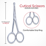 4 Inch Round Head Design Scissors With Wide Handle