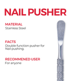 Double Function Spoon Nail Pusher with Arrow Blade Head For Best Nail Grooming