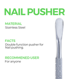 Double Function Spoon Nail Pusher With Knife Shape Blade Head For Best Nail Grooming