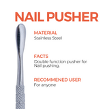 Nail Pusher and Spoon Double Ended Cleaner Stainless Steel Cuticle Remover and Cutter Durable Manicure and Pedicure Tool for Finger and Toe Nails Durable and Clever