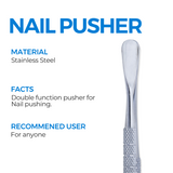 Durable Manicure and Pedicure Tool - Double Function Spoon Nail Pusher - for Fingernails and Toenails