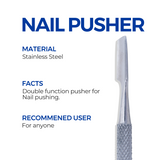 Dual-Ended Tool for Nails - Professional Stainless Steel for Manicure and Pedicure