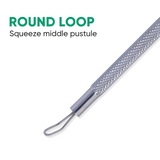 Blackhead Extractor Loop, Whitehead Extractor, Nose Blackhead Remover Tool, Pore Extractor, Black Head Remover for Face