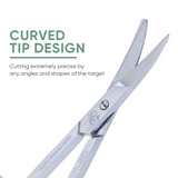 Multifunctional Curved Tips Scissors With Wide Handle