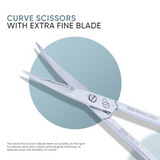 Polish Curve Scissors with Extra Fine Blade and Wide Handle