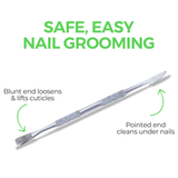 Double Function Spoon Nail Pusher With Knife Shape Blade Head For Best Nail Grooming