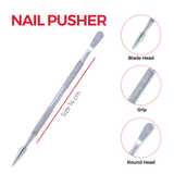 Double Function Spoon Nail Pusher with Arrow Blade Head For Best Nail Grooming
