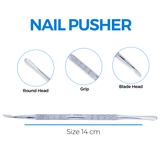 Durable Manicure and Pedicure Tool - Double Function Spoon Nail Pusher - for Fingernails and Toenails