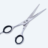 Left Hand 6.5 Inch Barber Shear Scissors with Screw Adjuster, Rubber Silencer & Comfortable Grip Ring