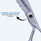 Left Hand 6.5 Inch Barber Thinning Shear Scissors with Screw Adjuster, Rubber Silencer & Comfortable Grip Ring