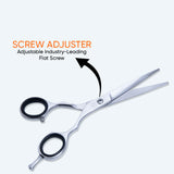 6 Inch Barber Shear Scissors with Screw Adjuster, Rubber Silencer