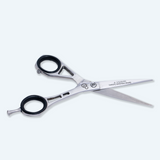 6 Inch Sharp Blade Barber Scissors with Flat Screw Adjuster, Rubber Silencer & Finger Rest