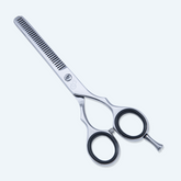 6 Inch Sharp Blade Barber Thinning Shear Polished Scissors with Screw Adjuster, Rubber Silencer & Finger Rest