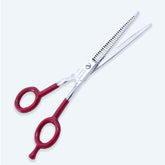 6.5 Inch German Stainless Steel Professional Hairdressing Barber Scissor with Adjustment Screw & Finger Rest in Dull Polish