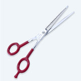 6.5 Inch German Stainless Steel Professional Hairdressing Barber Scissor with Adjustment Screw & Finger Rest in Dull Polish