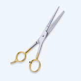 6.5 Inch German Stainless Steel Shiny Barber Thinning Scissor with Flat Screw Adjuster & Finger Rest