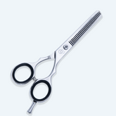 5.5 Inch Sharp Blade Barber Thinning Shear Polished Scissors with Screw Adjuster, Rubber Silencer & Finger Rest