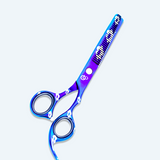 6 Inch Sharp Professional Thinning Scissors with Flat Screw Adjuster, Rubber Silencer