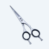 Sharp Convex Edge Blade Barber Shears Scissors with Fine Adjuster Screw, Rubber Silencer & Finger Rest