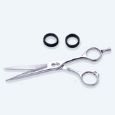 6.5 Inch Barber Scissors with Flat Screw Adjuster, Rubber Silencer & Finger Rest