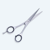 6.5 Inch Sharp Bevelled Blade Barber Shear Scissors with Screw Adjuster, Rubber Silencer & Ergonomic Handle