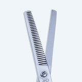 6.5 Inch Sharp Barber Shear Scissors with Rubber Silencer, Finger Rest & Flat Screw Adjuster