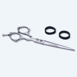 6 Inch Barber Shear Scissors with Screw Adjuster, Rubber Silencer & Finger Rest