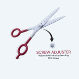 6.5 Inch Premium Quality Hairdressing German Stainless Steel Shiny SuperCut Barber Scissor with Flat Screw Adjuster & Finger Rest