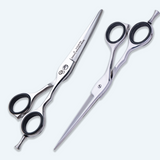 6.5 Inch Barber Scissors with Flat Screw Adjuster, Rubber Silencer & Finger Rest