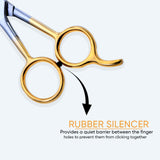 6 Inch German Stainless Steel Shiny Barber SuperCut Thinning Scissor with Flat Screw Adjuster & Finger Rest