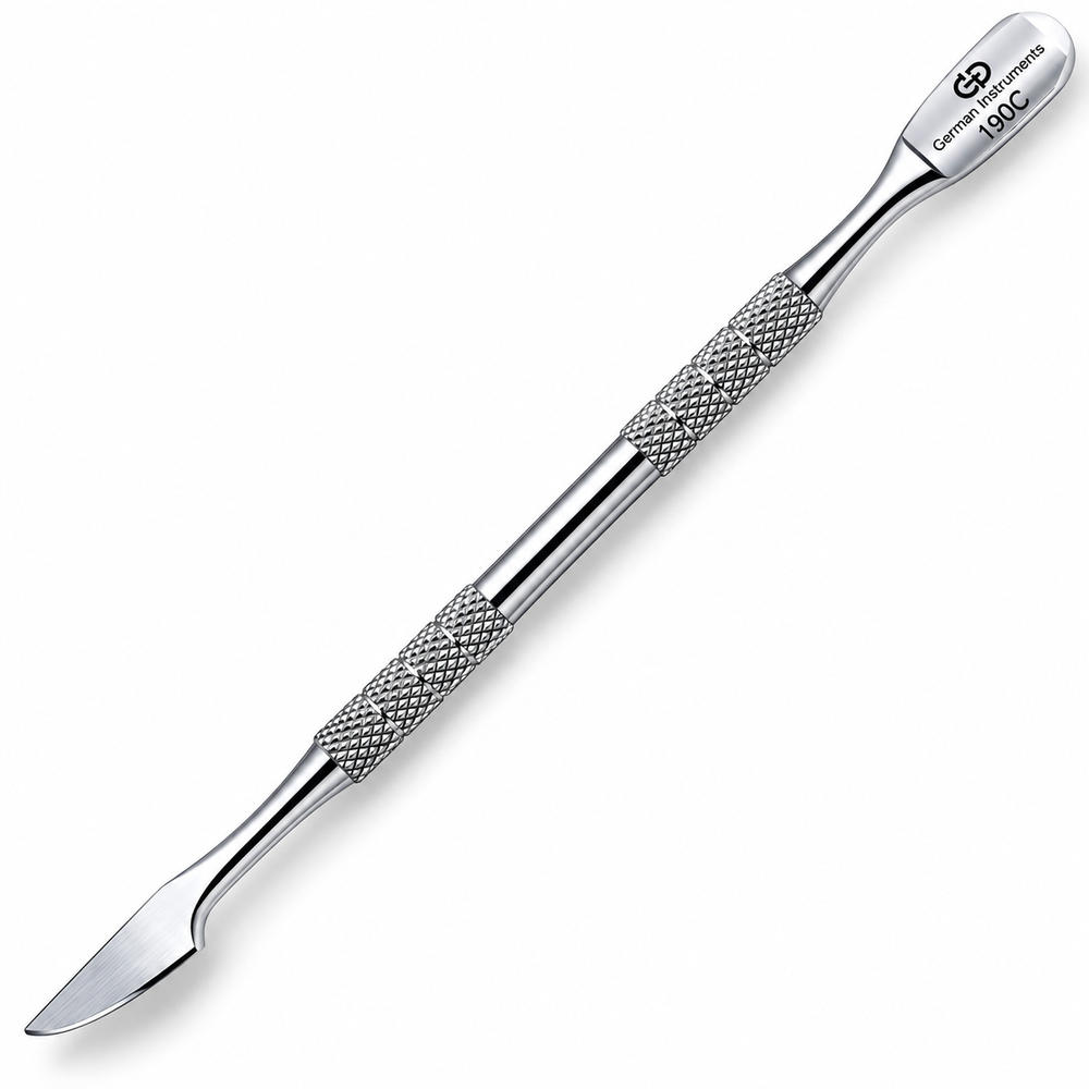 GIS-190C Premium Quality Nail Pusher — Knife Blade & Spoon Manicure Tool