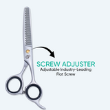 5.5 Inch Sharp Blade Barber Thinning Shears with Justable Nutt, Rubber Silencer & Finger Rest
