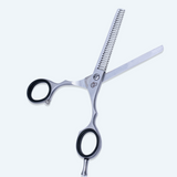 5.5 Inch Sharp Blade Thinning Shear with Rubber Silencer, Flat Screw Adjuster & Comfortable Grip Ring