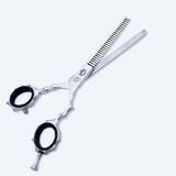5.5 Inch Sharp Blade Barber Thinning Shear Scissors with Screw Adjuster, Rubber Silencer & Comfortable Grip Ring