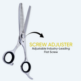 5.5 Inch Sharp Blade Barber Thinning Shears with Justable Nutt, Rubber Silencer & Comfortable Grip Ring