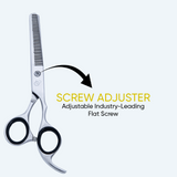 6 Inch Sharp Blade Barber Thinning Shear With Screw Adjuster, Rubber Silencer