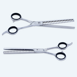 7 Inch Sharp Blade Barber Thinning Shear With Screw Adjuster, Rubber Silencer & Finger Rest