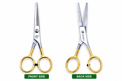 5 Inch Barber Thinning Scissors — Half Gold German Stainless Steel, SuperCut & Rubber Silencer — image 5