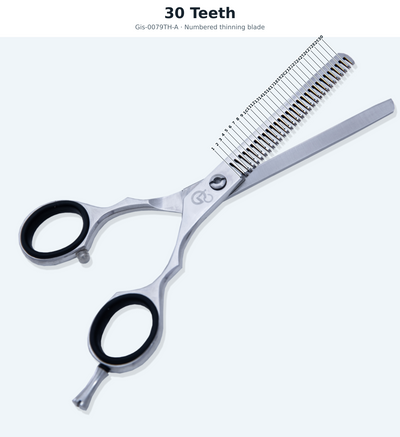 GIS-0079TH-A Barber Thinning Scissors, 5.5 Inch — Polished Finish — image 4