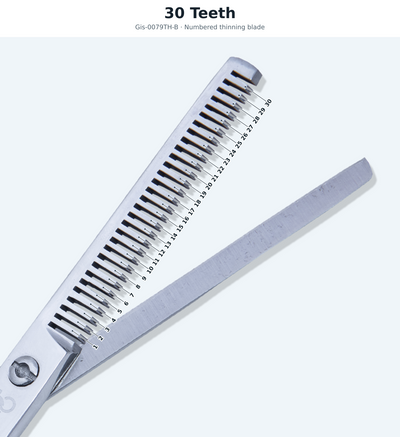 GIS-0079TH-B Barber Thinning Scissors, 6 Inch — Polished Finish — image 4