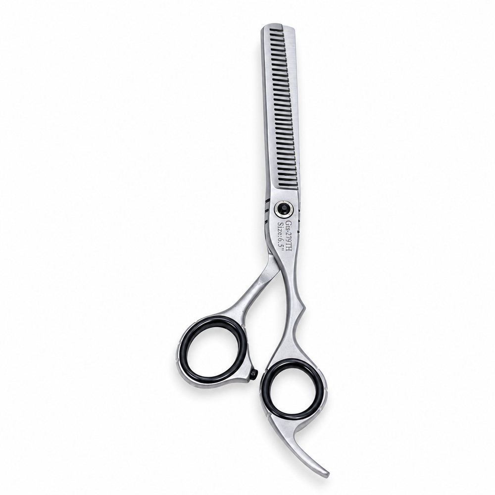 GIS-279th Barber Thinning Scissors, 6.5 Inch — Water Sand Finish
