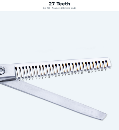 GIS-256 Barber Thinning Scissors, 5.5 Inch — Polished Finish — image 4