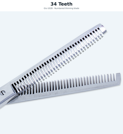 GIS-102B Barber Double Thinning Scissors, 6.5 Inch — Polished Finish — image 4