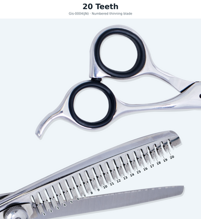 GIS-0004(JN) Barber Thinning Scissors, 5.5 Inch — Polished Finish — image 4