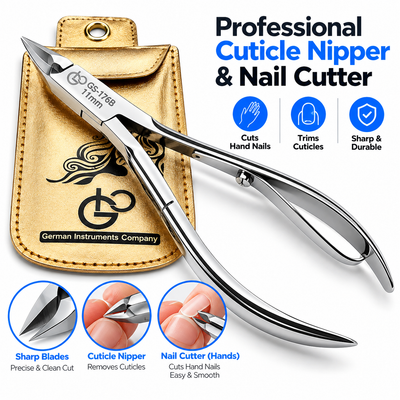 GIS-176B Professional 10 mm Long-Blade Cuticle Nipper – Precision Manicure Tool — image 1