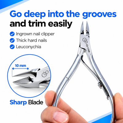 GIS-176B Professional 10 mm Long-Blade Cuticle Nipper – Precision Manicure Tool — image 2