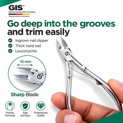 GIS-177 Professional 10mm Cuticle & Nail Nipper — Slim Mouth — image 5