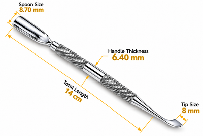 GIS-190L Premium Quality Round-Head Nail Pusher — Spoon Cuticle Tool — image 1