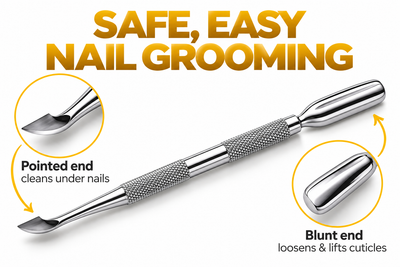 GIS-190L Premium Quality Round-Head Nail Pusher — Spoon Cuticle Tool — image 3